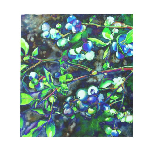 Blueberries Notepad (Front)