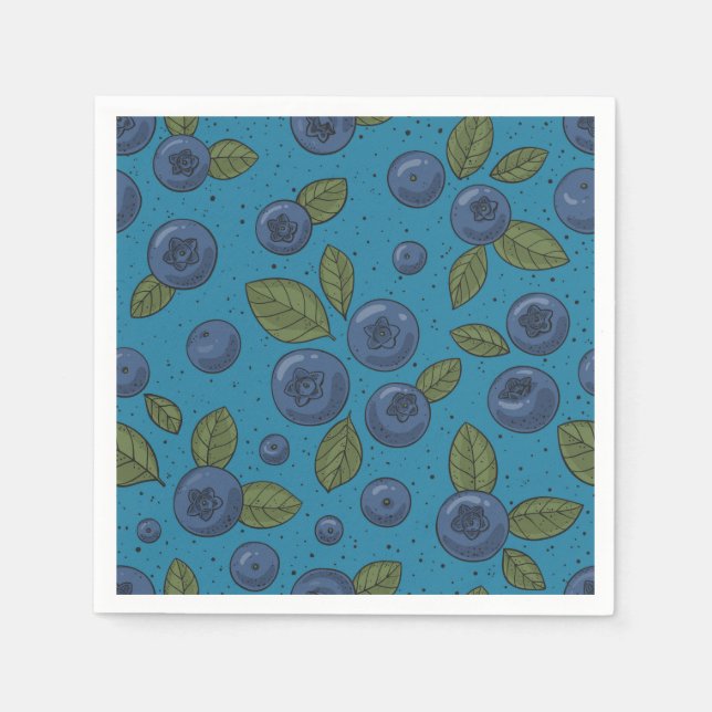 Blueberries on blue napkin (Front)