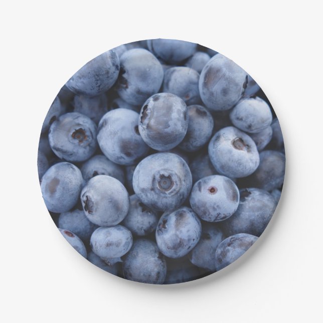 Blueberries Paper Plate (Front)