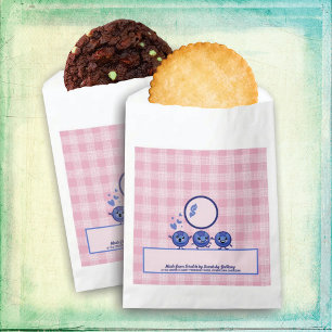 Blueberries personalized baking bakery packaging favour bag