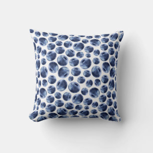 Blueberries Print Fruit Pattern Throw Pillow