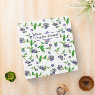 Blueberries Summer Fruit Garden Record Binder