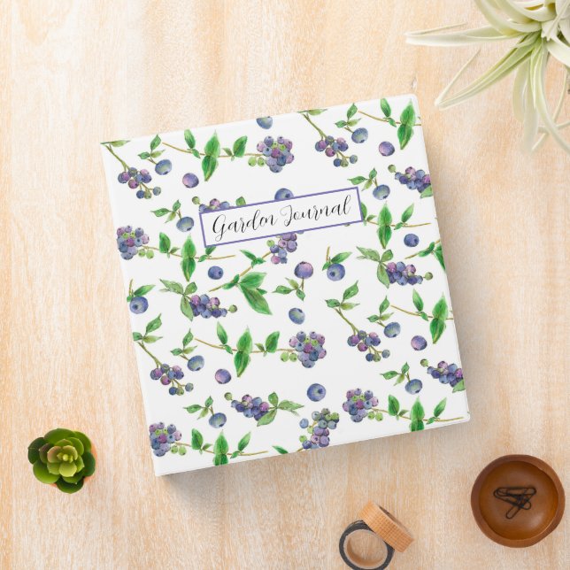 Blueberries Summer Fruit Garden Record Binder (In Situ)
