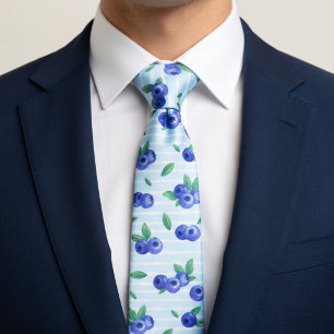 Blueberries Tie