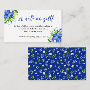 Blueberries with Foliage Birthday A Note On Gifts Enclosure Card