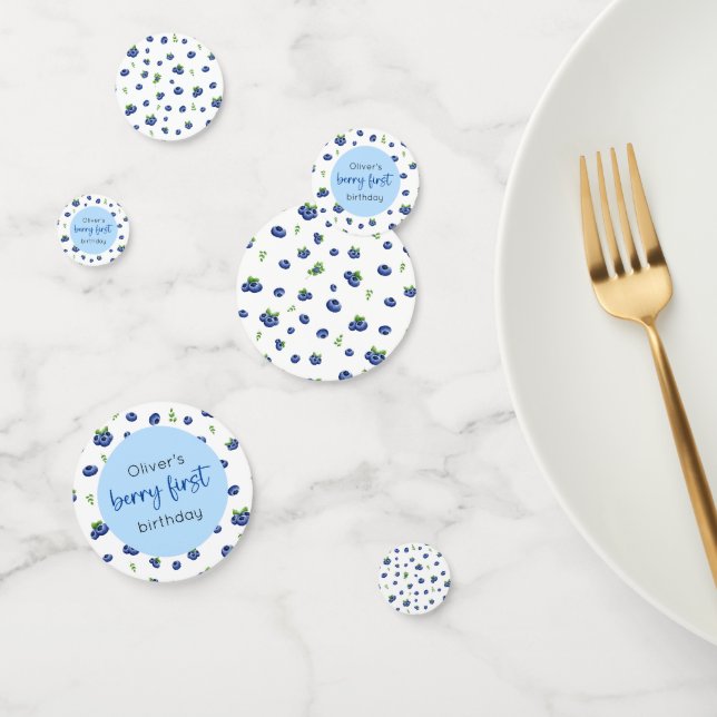 Blueberry 1st Birthday Berry First Confetti (Group)