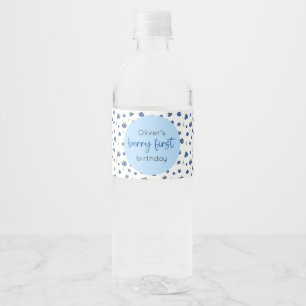 Blueberry 1st Birthday Berry First Water Bottle Label