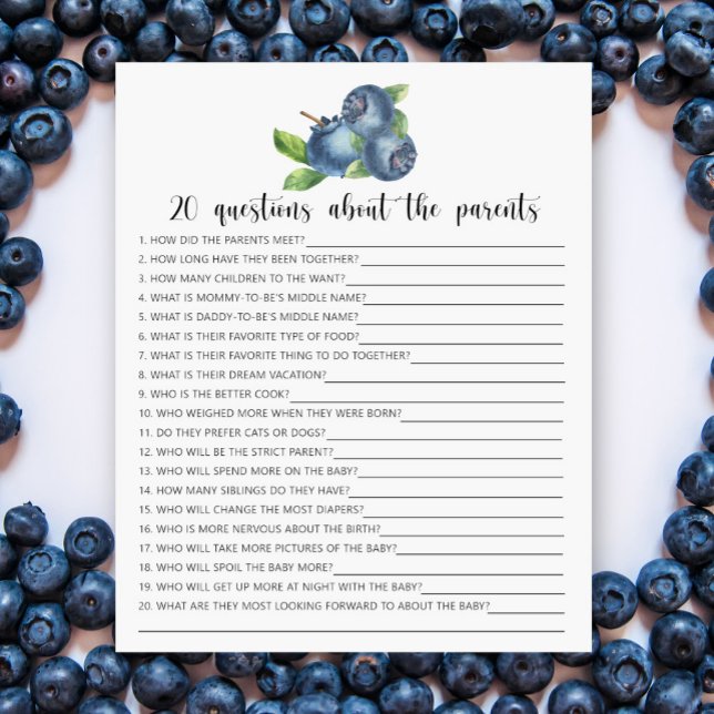 Blueberry - 20 questions about the parents game (Creator Uploaded)