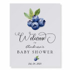 Blueberry | Affiche de bienvenue de Baby showers d