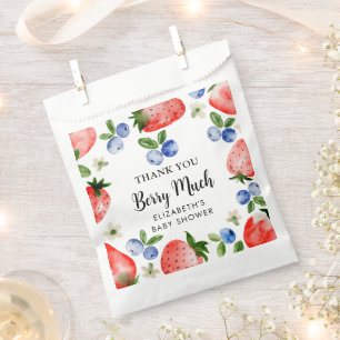 Blueberry and Strawberry Thank You Favour Bag