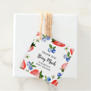 Blueberry and Strawberry Thank You Favour Tags