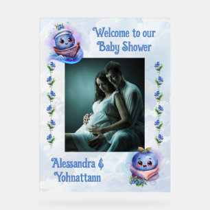 Blueberry Baby Boy Douche de bienvenue acrylique S