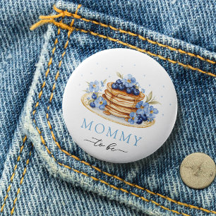 Blueberry Baby Brunch Baby Shower Mommy to Be 3 Inch Round Button