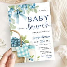 Blueberry Baby Brunch Boy Bows & Bottles Shower