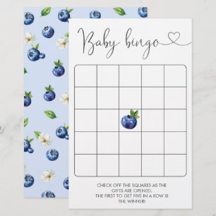 Blueberry Baby Shower Bingo Game