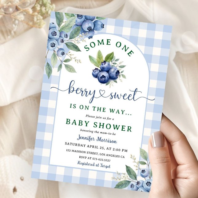 Blueberry Baby Shower Boy Berry Sweet Invitation (Creator Uploaded)