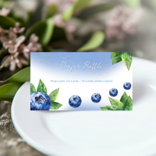 Blueberry Baby Shower Diaper Raffle Enclosure Card