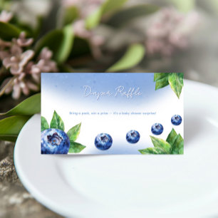 Blueberry Baby Shower Diaper Raffle Enclosure Card