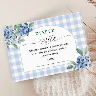 Blueberry Baby Shower Diaper Raffle Enclosure Card