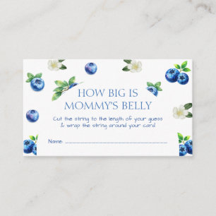 Blueberry Baby Shower How Big is Her Belly Game Enclosure Card