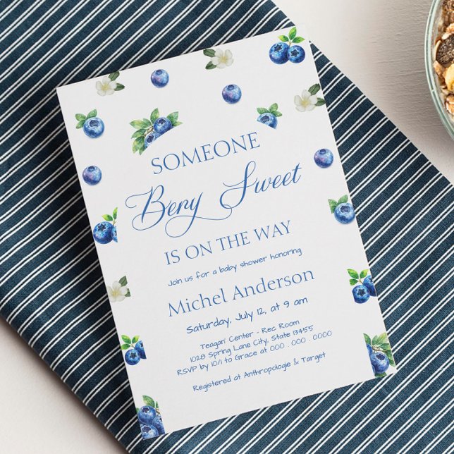 Blueberry Baby Shower Invitation (Creator Uploaded)