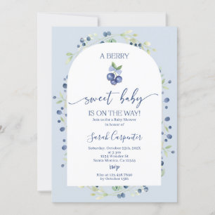 Blueberry Baby Shower Invitation