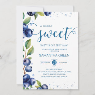 Blueberry Baby Shower Invitation
