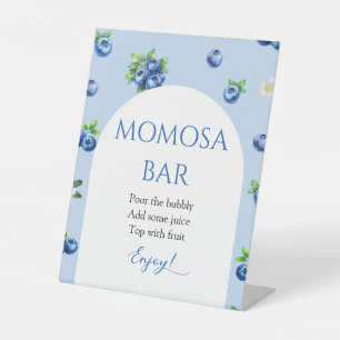 Blueberry Baby Shower Momosa Bar  Pedestal Sign