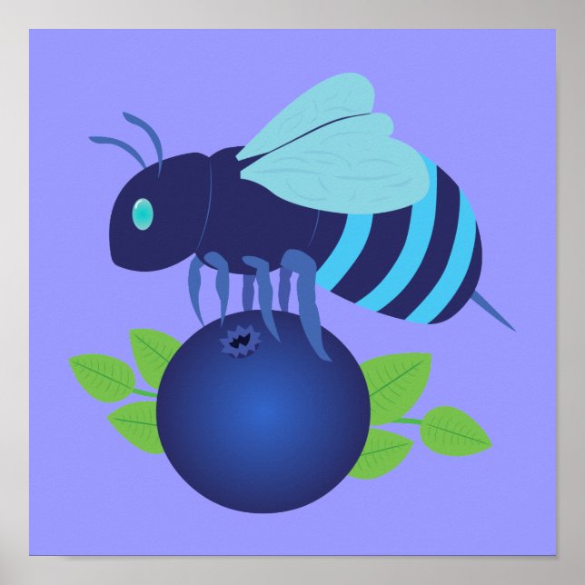 Blueberry Bee Poster (Front)