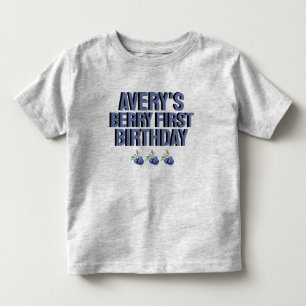 Blueberry Berry First Girl 1st Birthday Toddler T-shirt