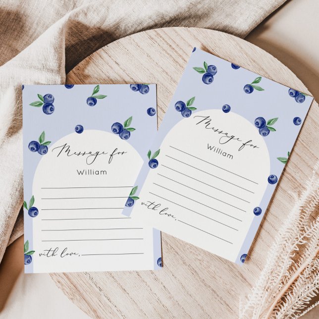 Blueberry berry first time capsule message card (Creator Uploaded)