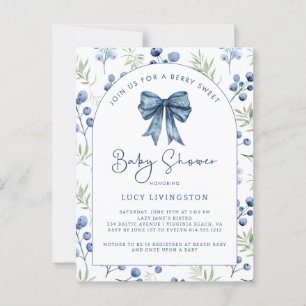 Blueberry Berry Sweet Baby shower Invitation