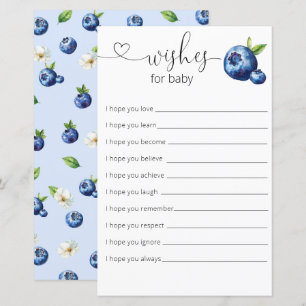 Blueberry Berry Sweet Baby Shower Wishes For Baby