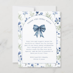 Blueberry Berry Sweet Baby Thank You Postcard