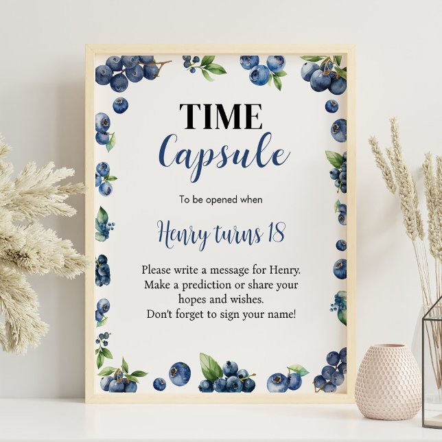Blueberry Berry Sweet Birthday Time Capsule Sign (Creator Uploaded)