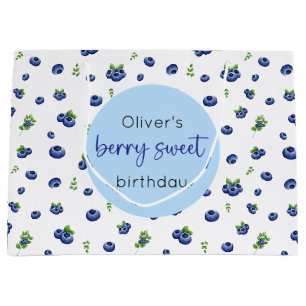 Blueberry Birthday Berry Sweet Large Gift Bag