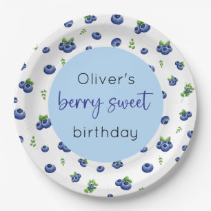 Blueberry Birthday Berry Sweet Paper Plate