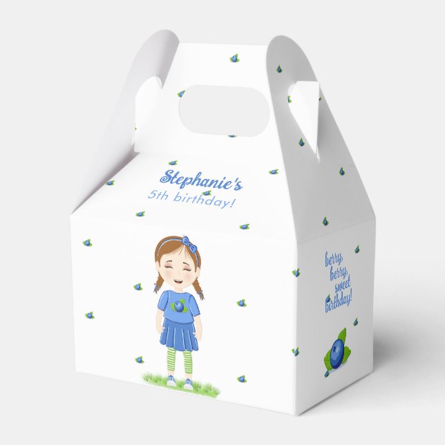 Blueberry Birthday  Favor Box (Back Side)