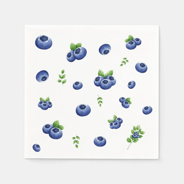 Blueberry Birthday Napkin (Front)
