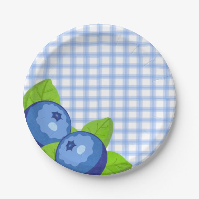 Blueberry Birthday  Paper Plate (Front)