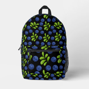 Blueberry Bliss: Fresh Fruit Pattern Design Printed Backpack