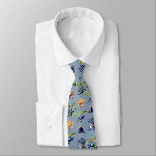 Blueberry Blueberries Neck Tie