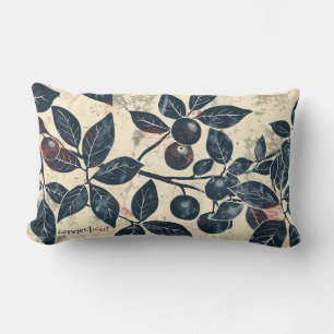 Blueberry Bush Throw Pillow