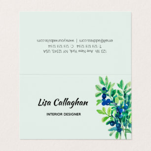 Blueberry business card