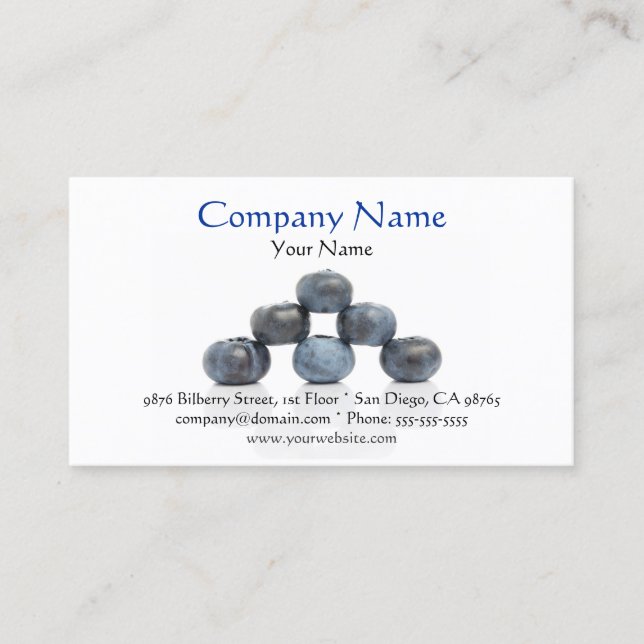 Blueberry Business Card (Front)