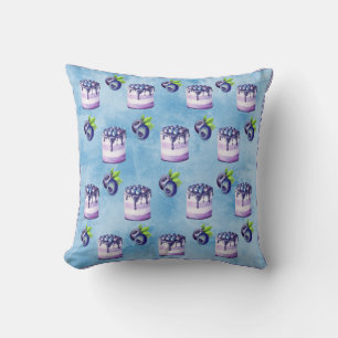 Blueberry Cake & Blueberry Throw Pillow