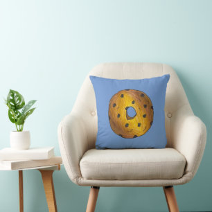Blueberry Cake Doughnut Doughnut Breakfast Food Throw Pillow