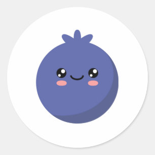 Blueberry Classic Round Sticker