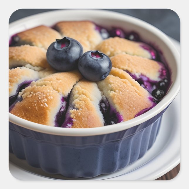 Blueberry Cobbler Square Sticker (Front)