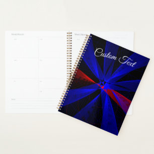 Blueberry Color Abstract Geometric Spiral Planner